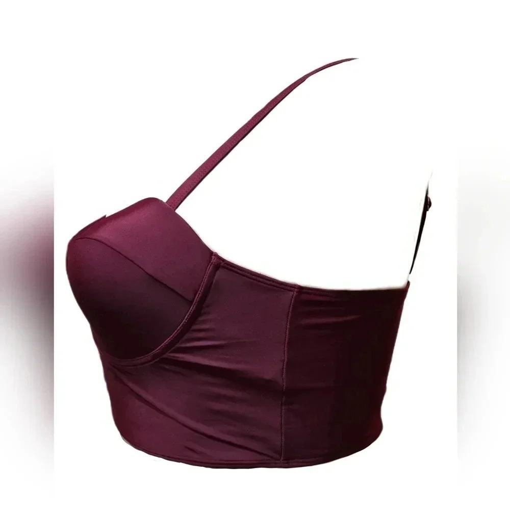 SHEIN, Size 3xl (18), Dark Red Sexy Swim Top - Picture 3 of 4